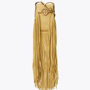 - Tory Burch Miller Fringe Phone Crossbody-Beeswax. 70’s style . Boho.